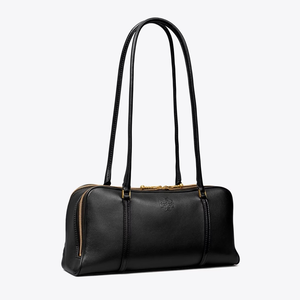 Tory Burch Black Marshmallow Satchel